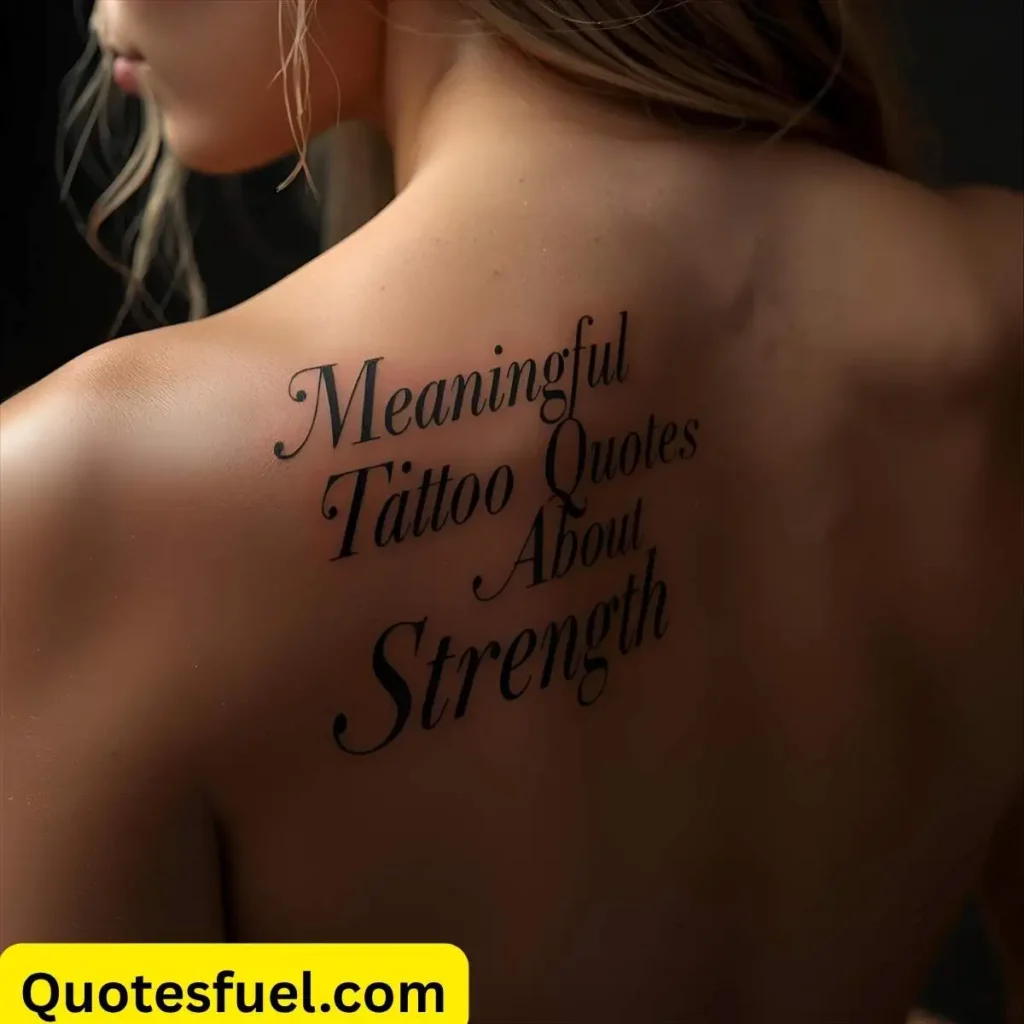 Meaningful Female Tattoo Quotes About Strength