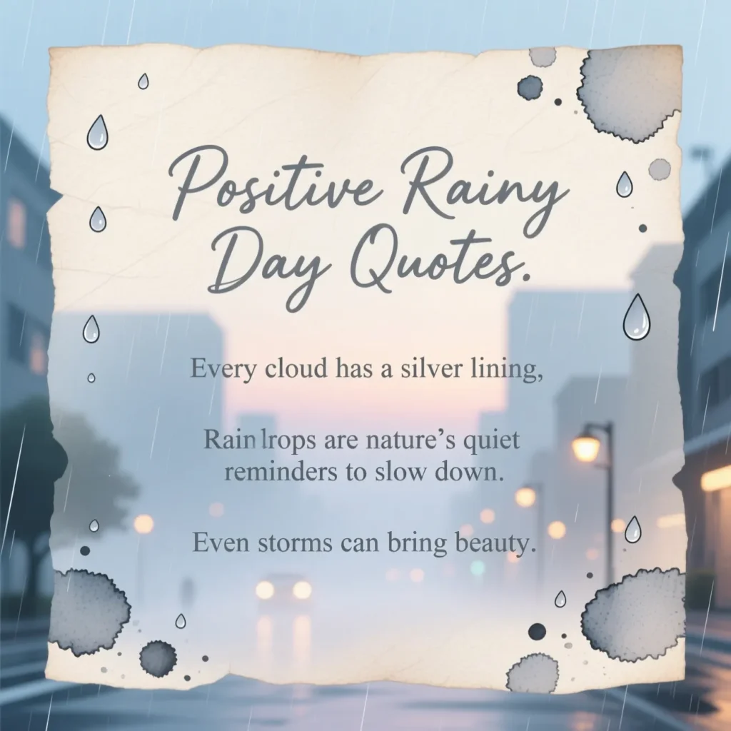 Positive Rainy Day Quotes
