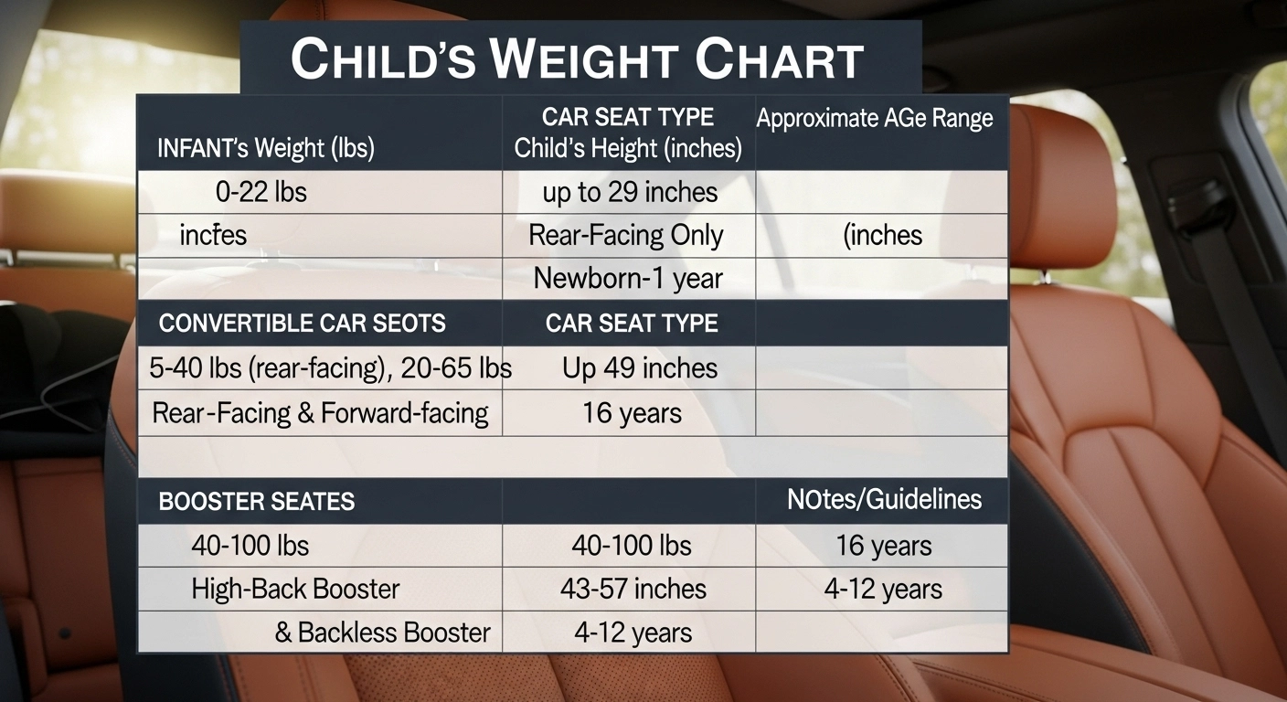 Read more about the article Car Seat Weight Chart: A Complete Guide for Parents for 2026