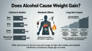 Read more about the article Does Alcohol Cause Weight Gain? The Truth Backed by Science